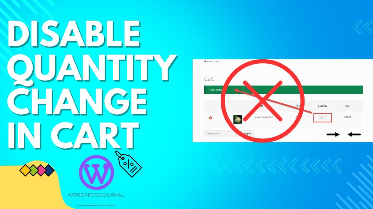 woocommerce disable quantity change in cart